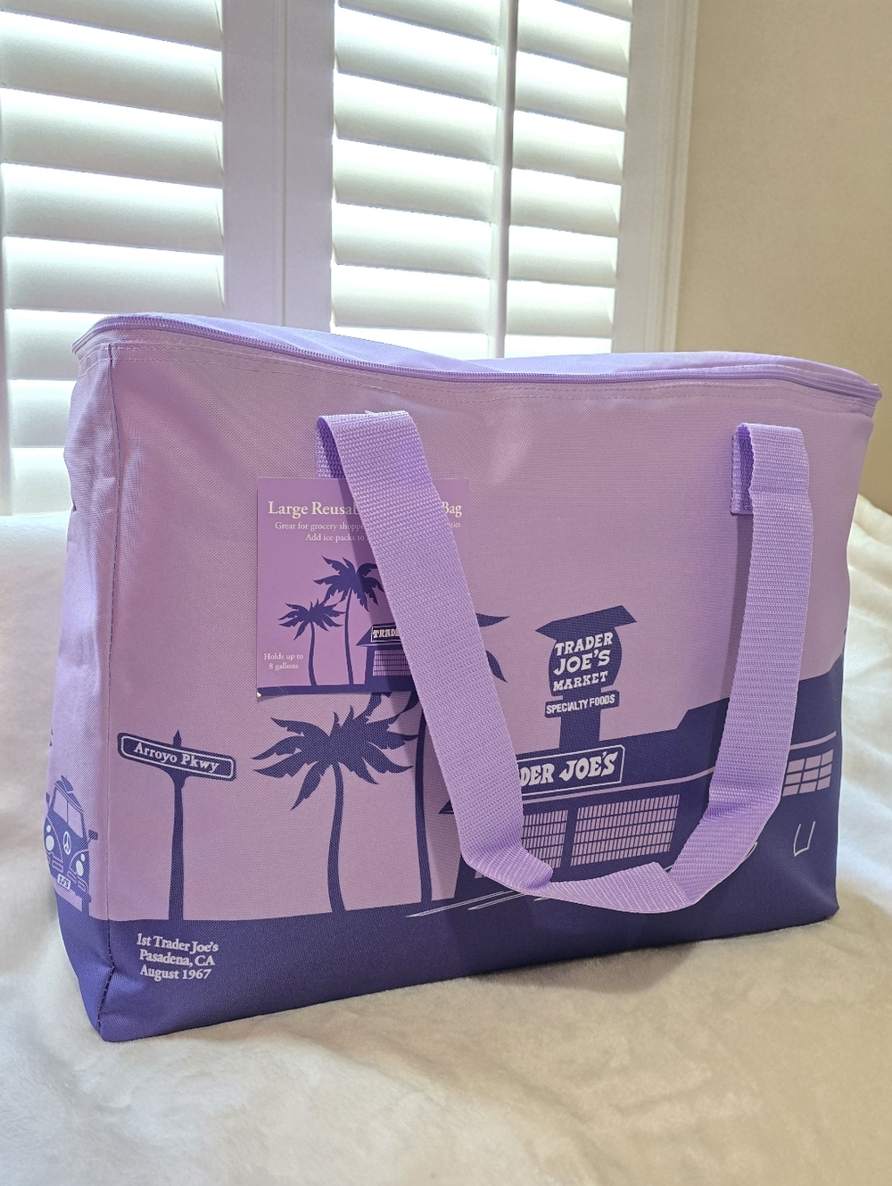 Trader Joe's Lavender Insulated Tote